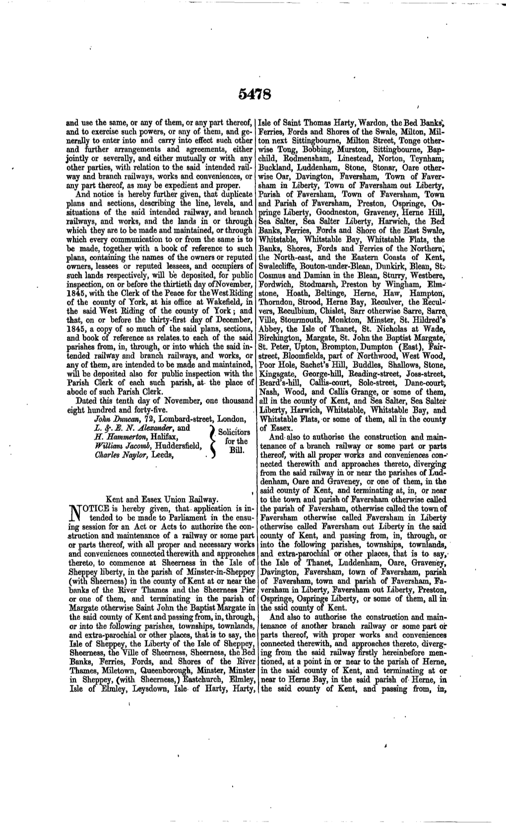The London Gazette, Issue 20539, Page 5478