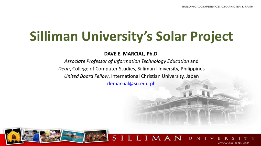 Silliman University's Solar Project