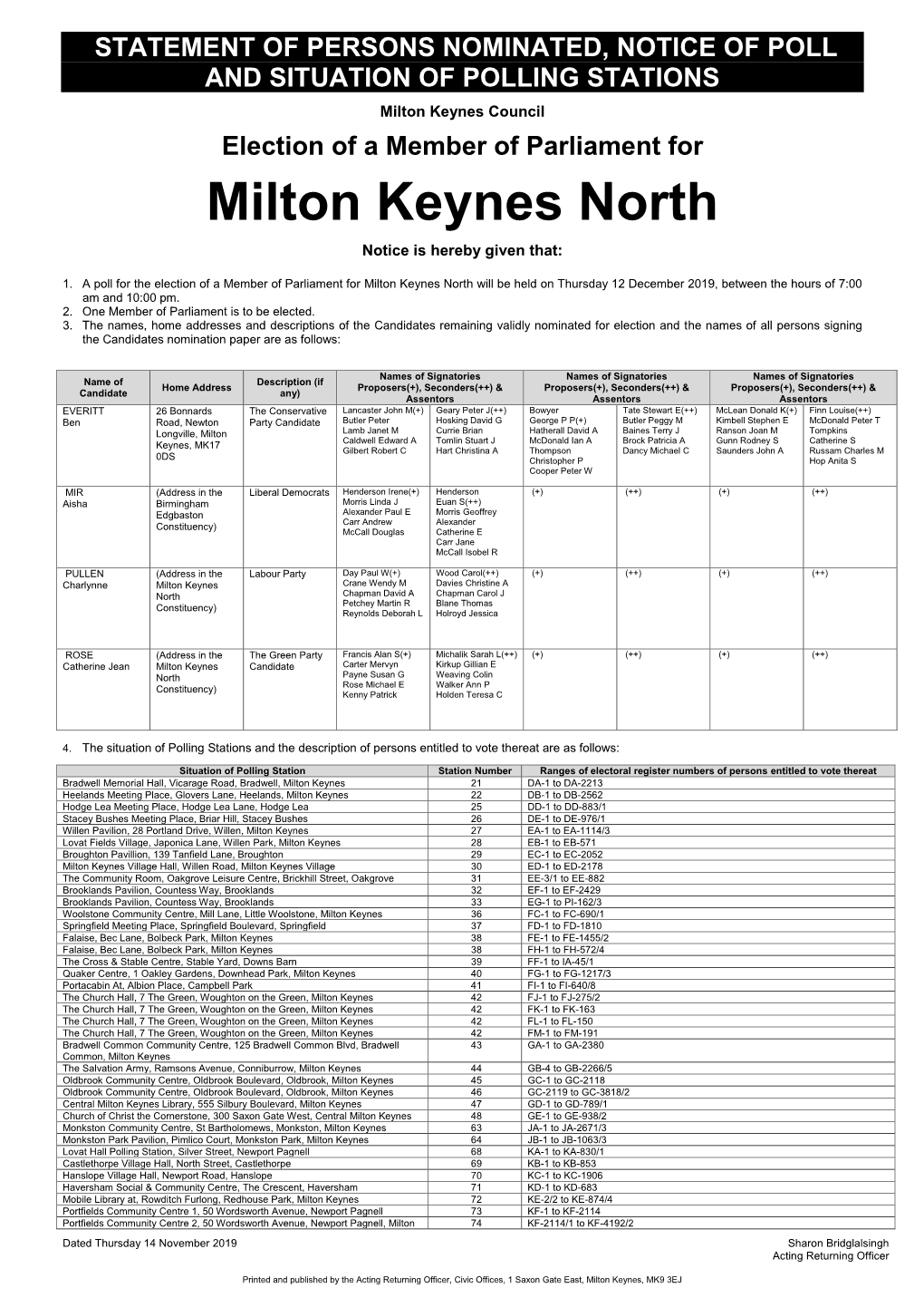 Milton Keynes North