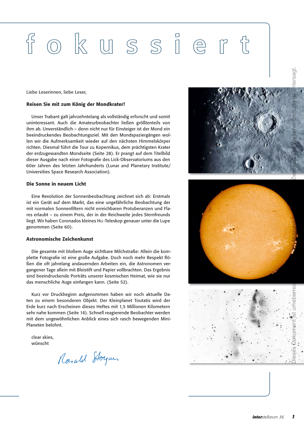 Interstellarum 36 1 Zeitschrift Für Praktische Astronomie