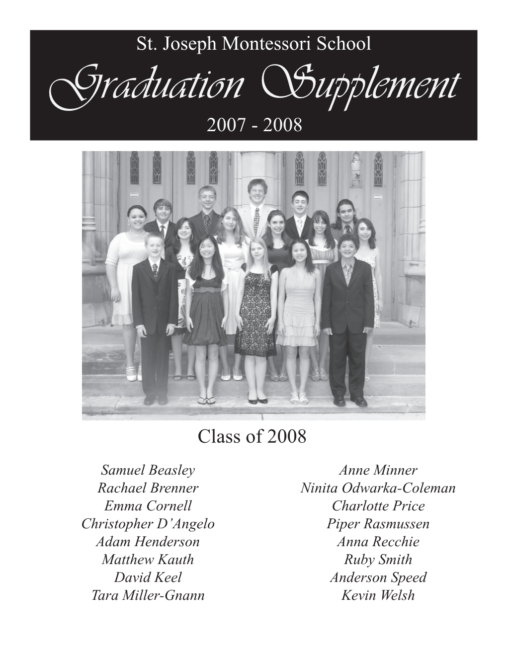 Graduation Supplement 2007 - 2008