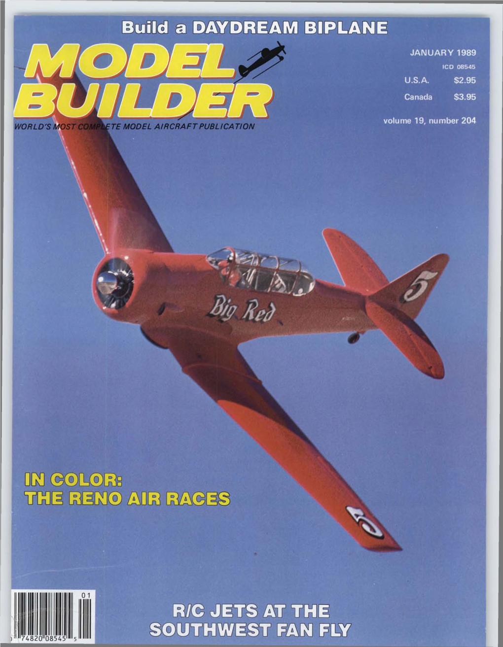 MODEL BUILDER JANUARY 1989 FULL-SIZE PLANS AVAILABLE-SEE PAGE 106 21 Lower Wing Prior to Adding Dihedral