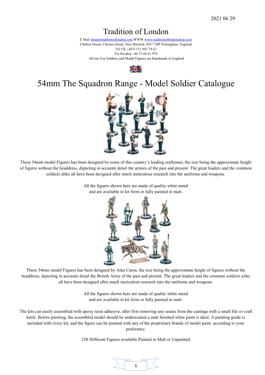 54Mm the Squadron Range - Model Soldier Catalogue