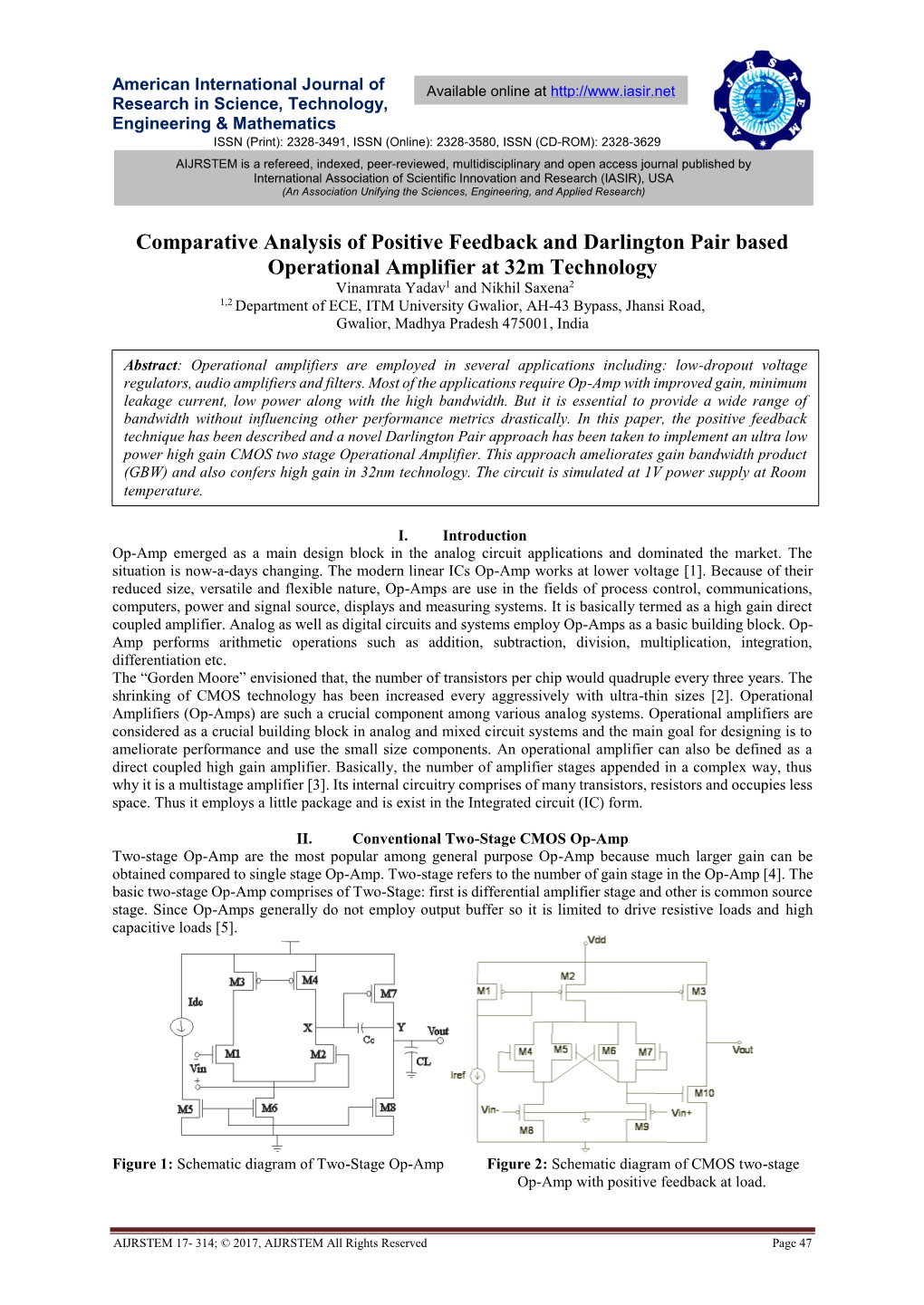Comparative Analysis of Positive Feedback and Darlington Pair