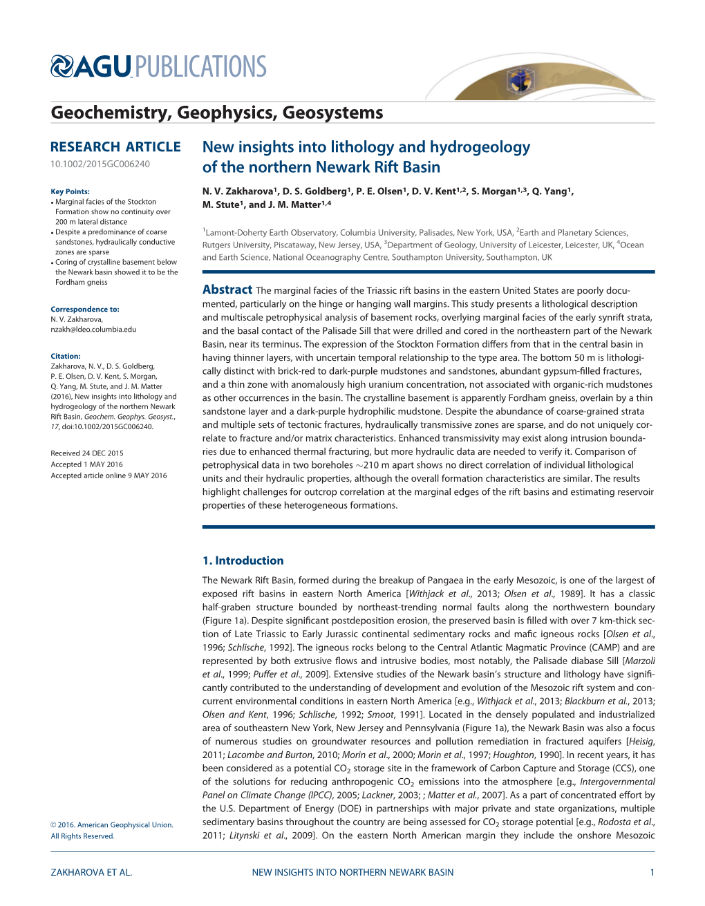 New Insights Into Lithology and Hydrogeology of the Northern