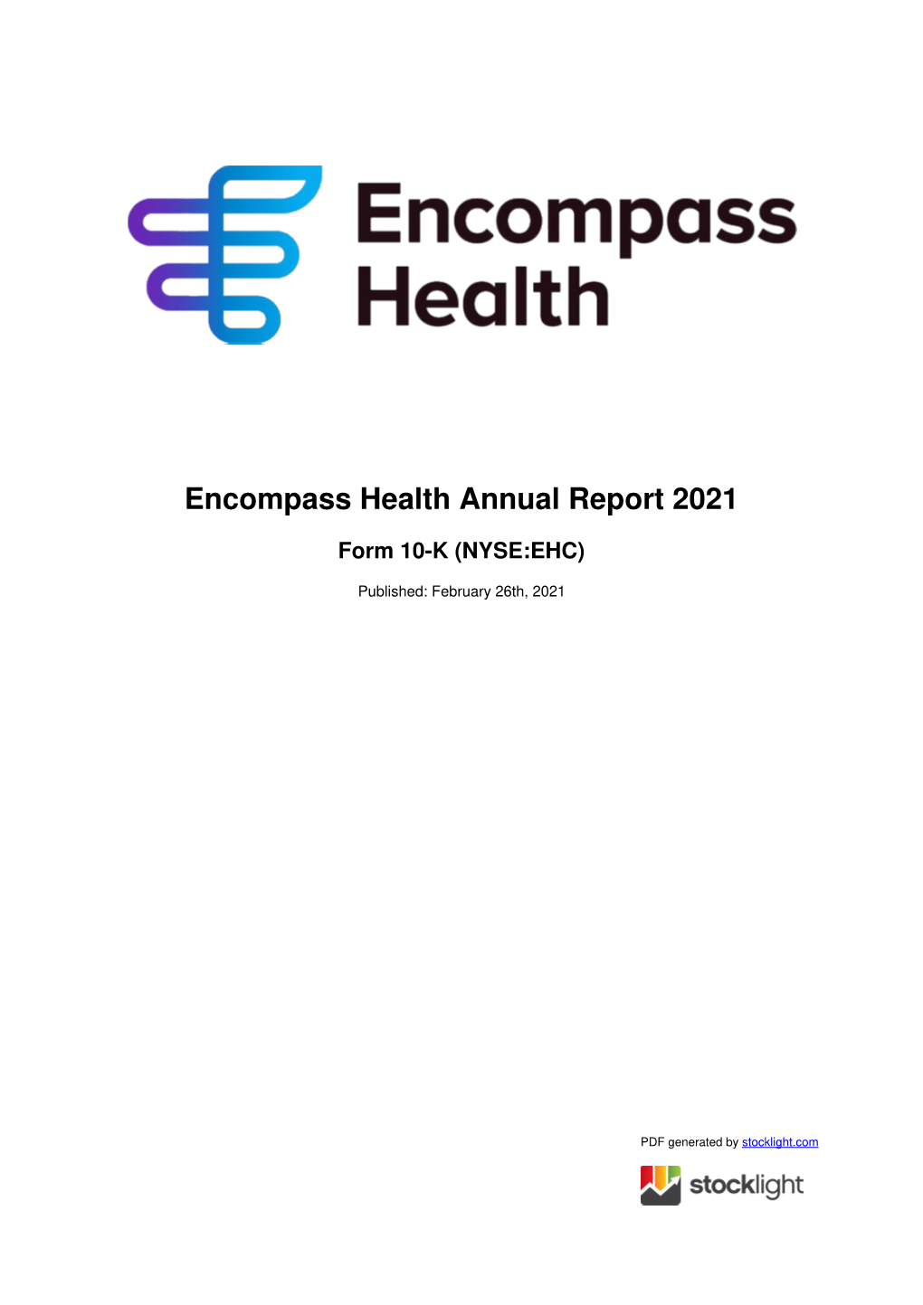 Encompass Health Annual Report 2021