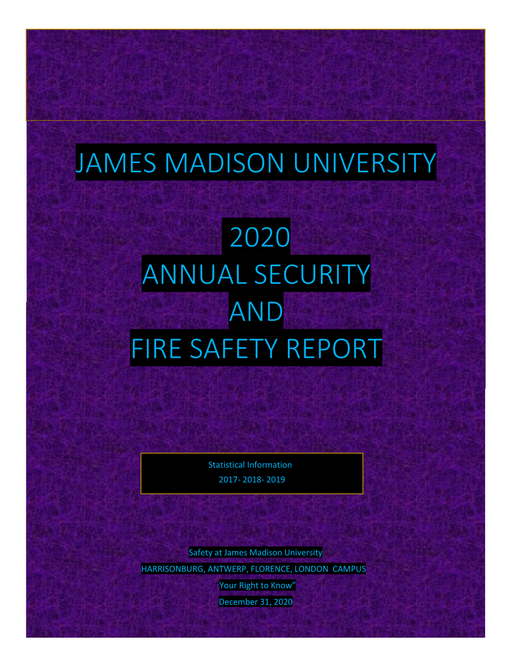 Annual Security and Fire Safety Report