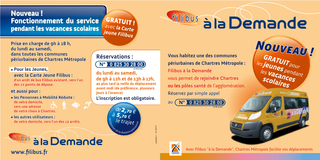 Nouveau ! Fonctionnement Du Service GRATUIT ! Avec La Carte Pendant Les Vacances Scolaires Jeune Filibus