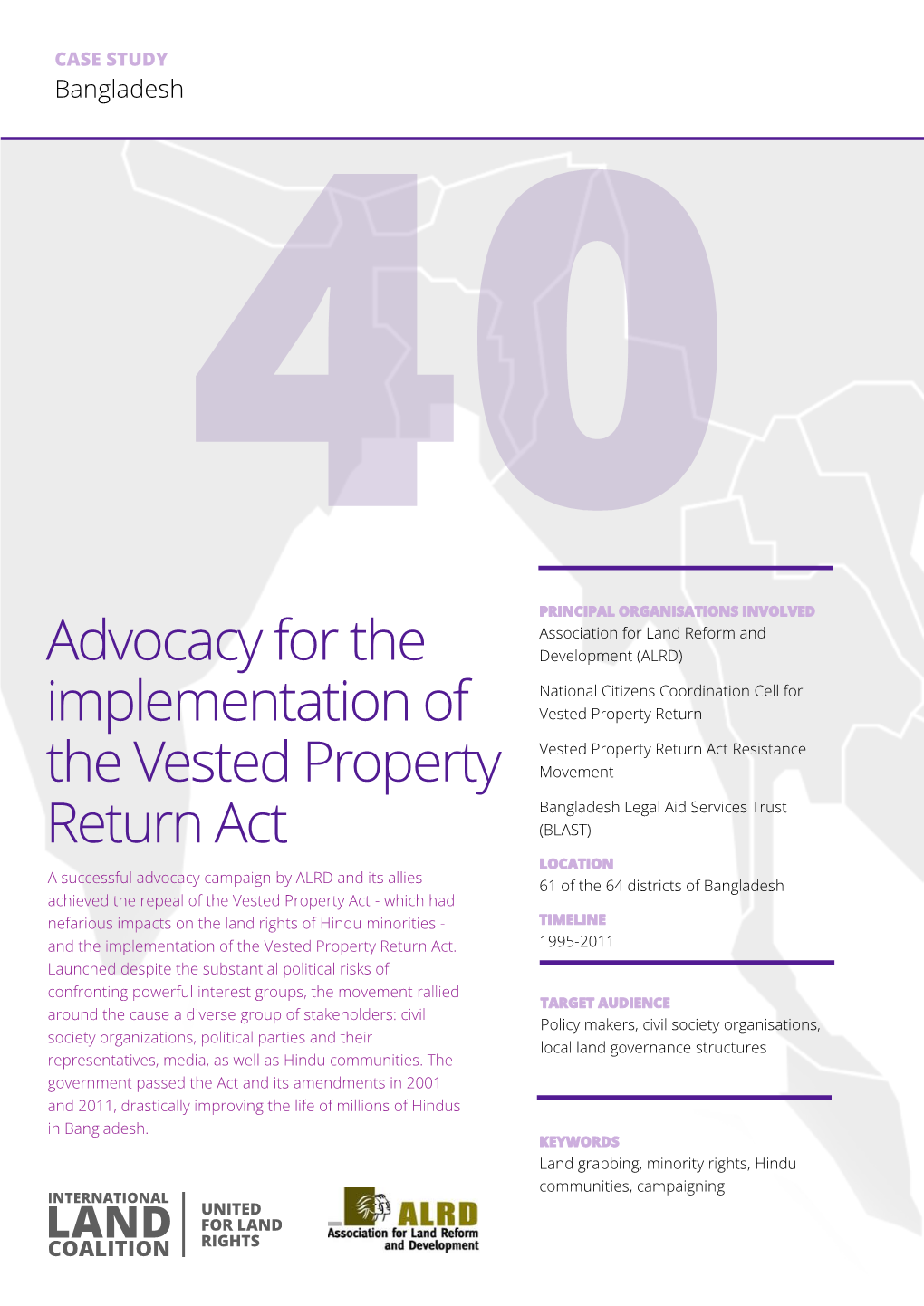 Advocacy for the Implementation of the Vested Property Return Act