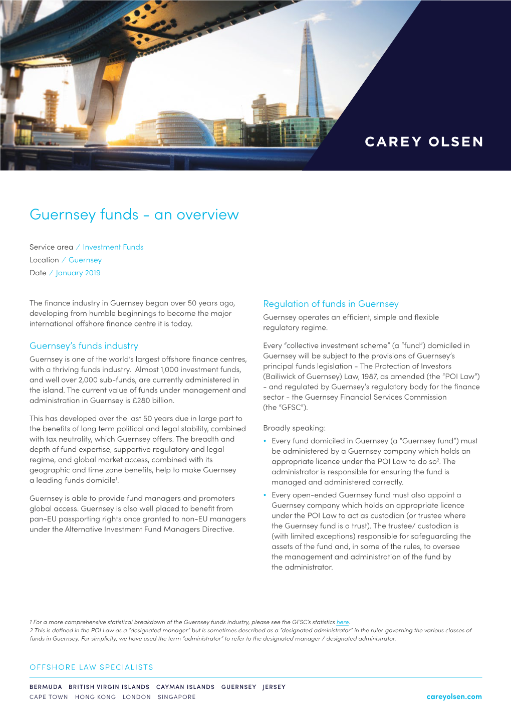 Guernsey Funds - an Overview