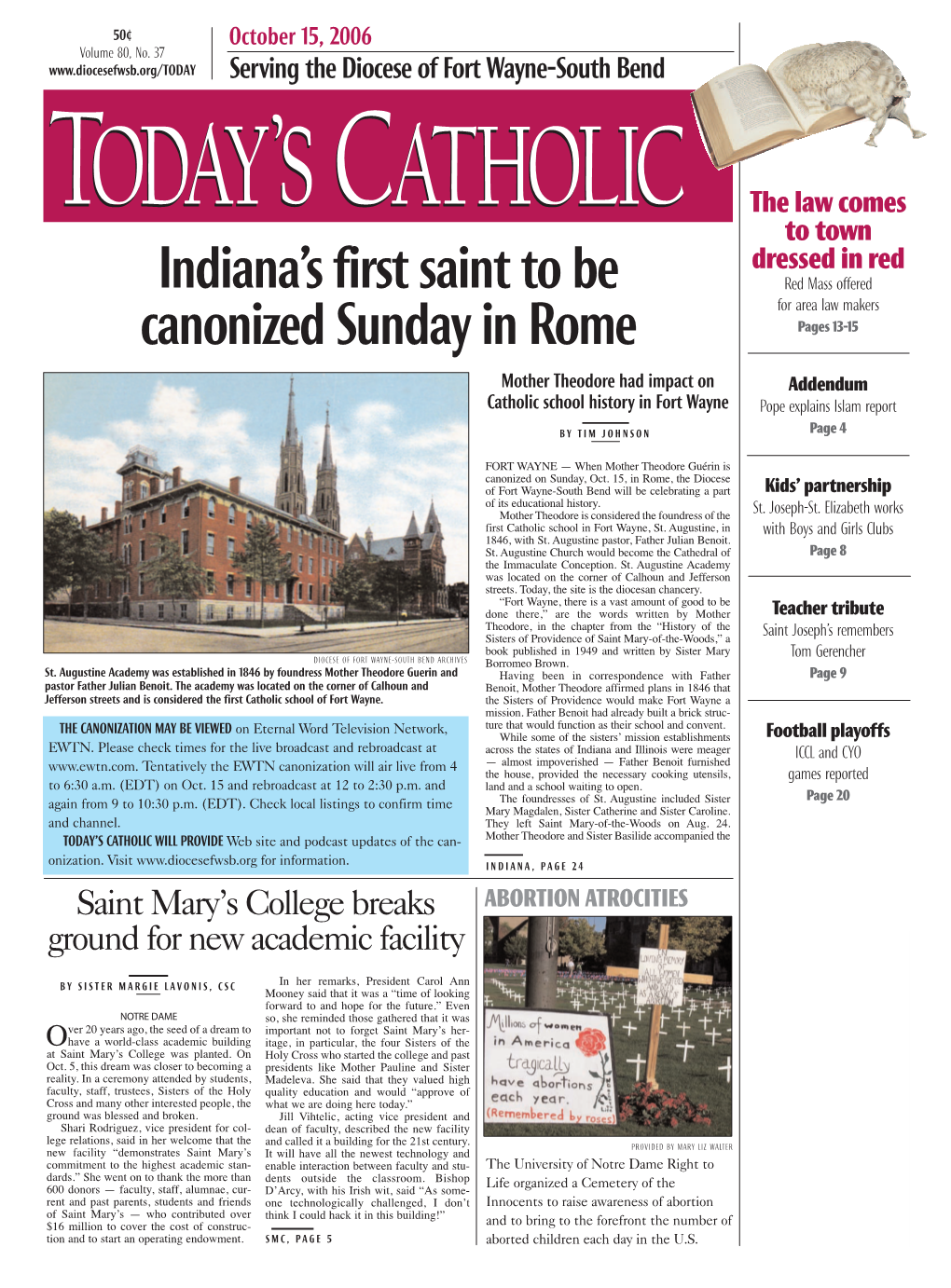 Indiana's First Saint to Be Canonized Sunday in Rome