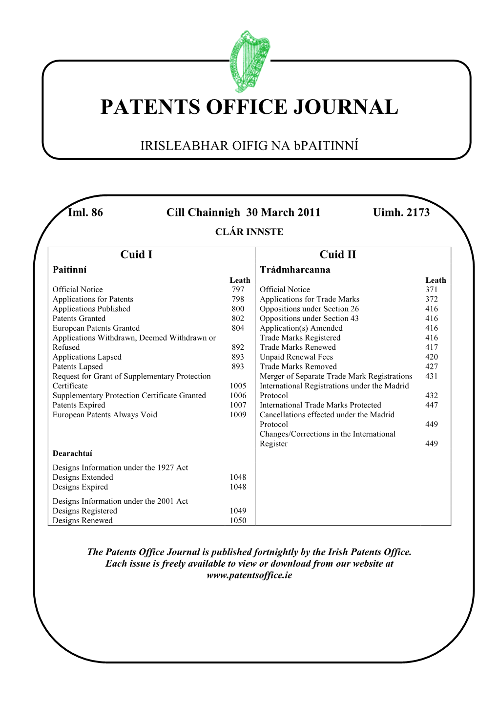 Patents Office Journal