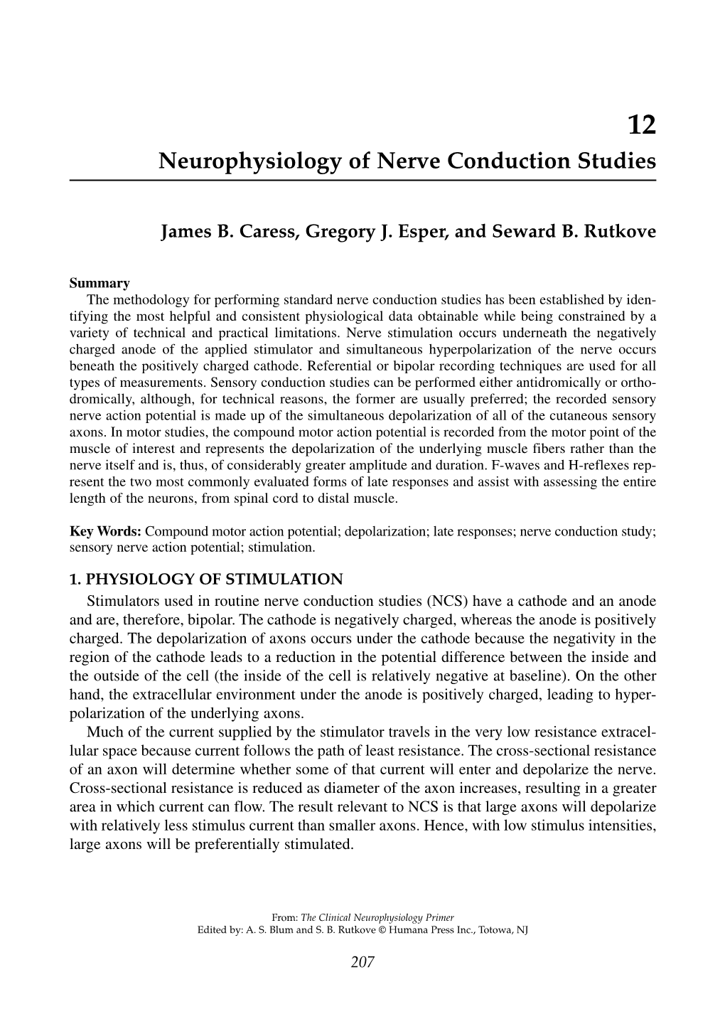 Neurophysiology of Nerve Conduction Studies