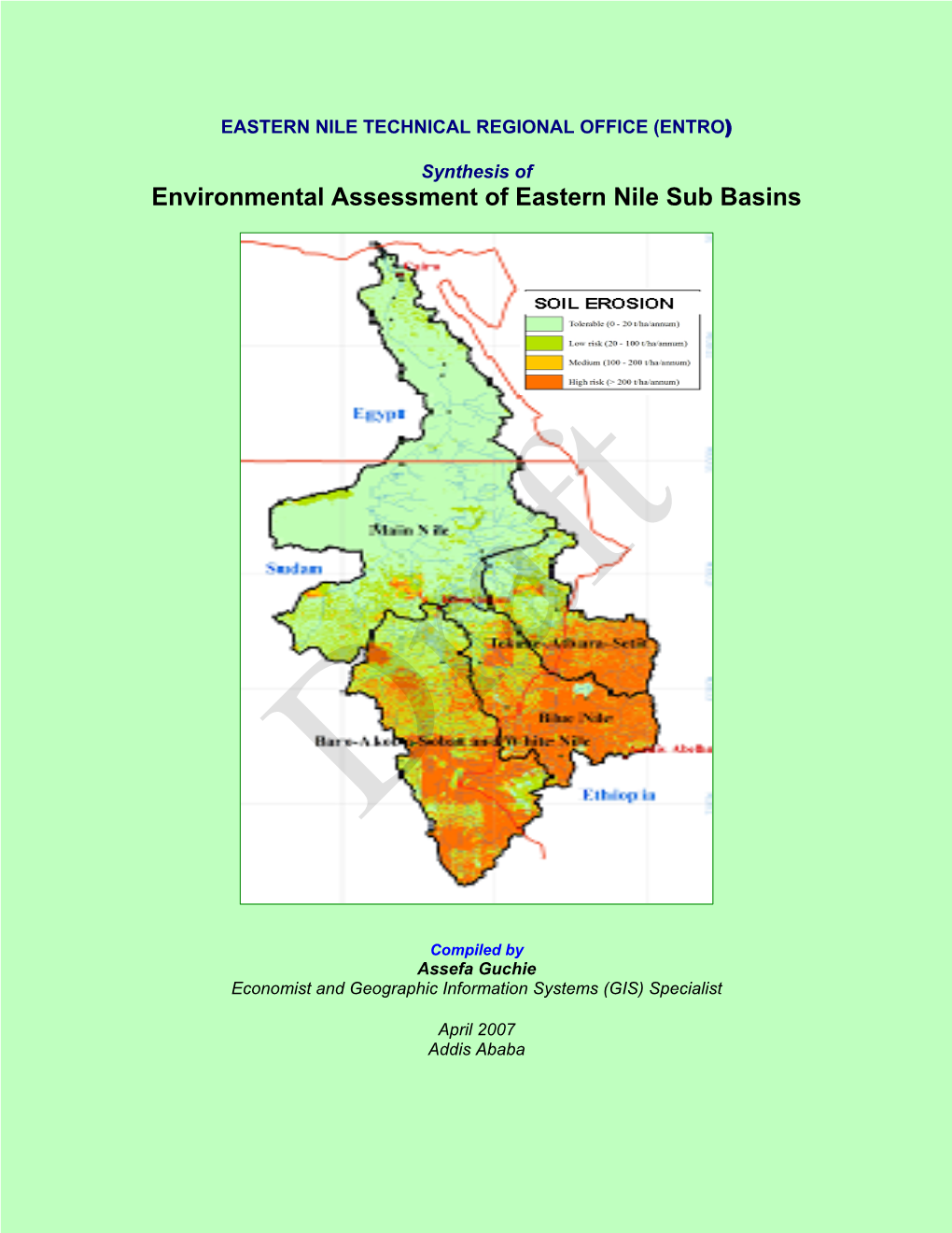 Environmental Assessment of Eastern Nile Sub Basins