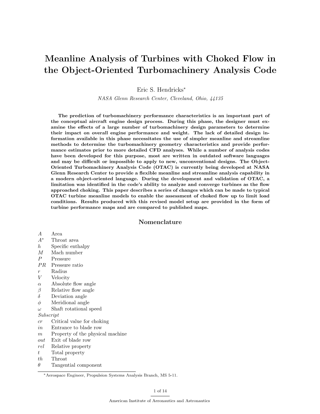 Meanline Analysis of Turbines with Choked Flow in the Object-Oriented Turbomachinery Analysis Code