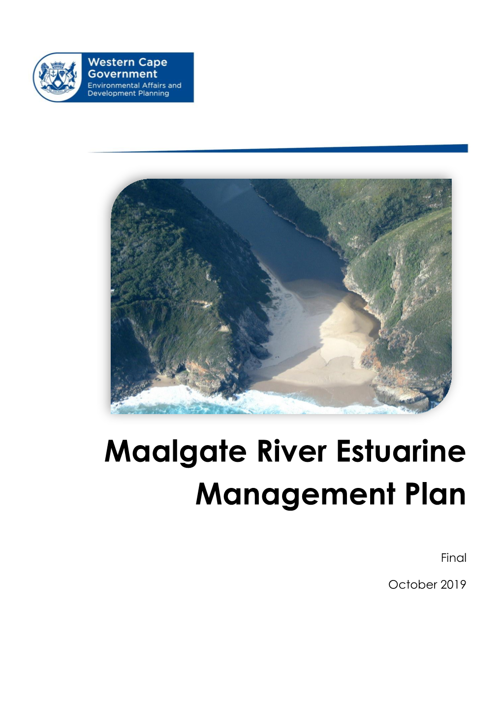 Maalgate River Estuarine Management Plan