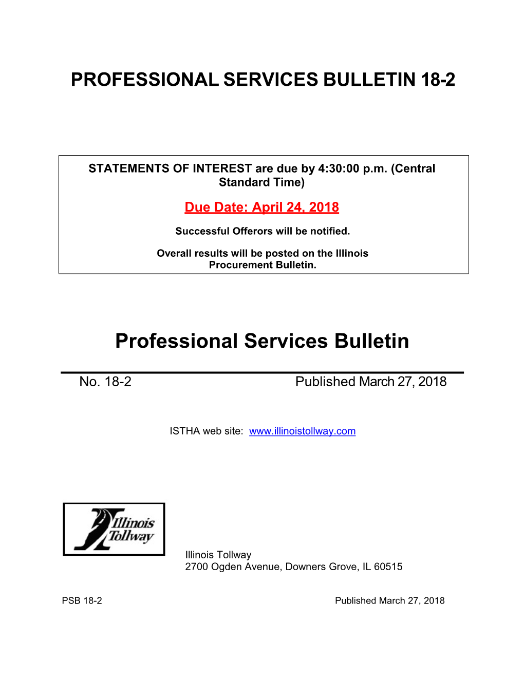 Professional Services Bulletin 18-2