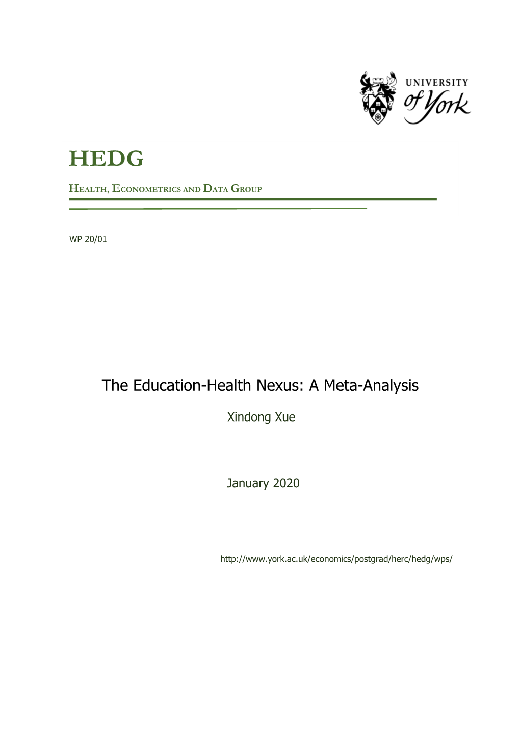 The Education-Health Nexus: a Meta-Analysis