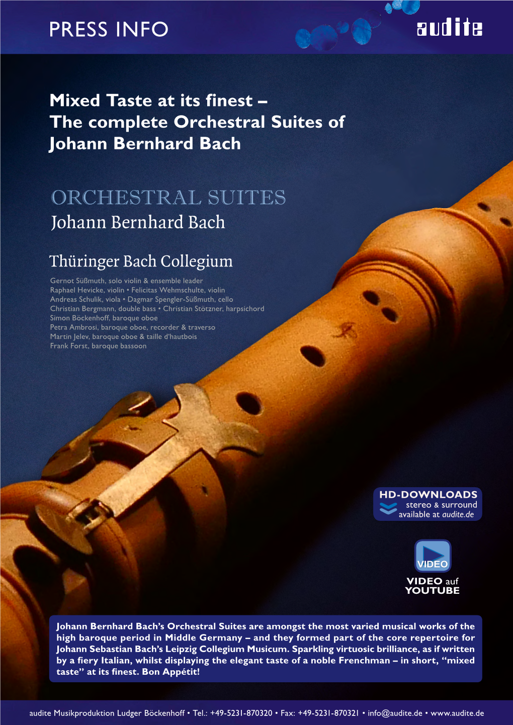 The Complete Orchestral Suites of Johann Bernhard Bach