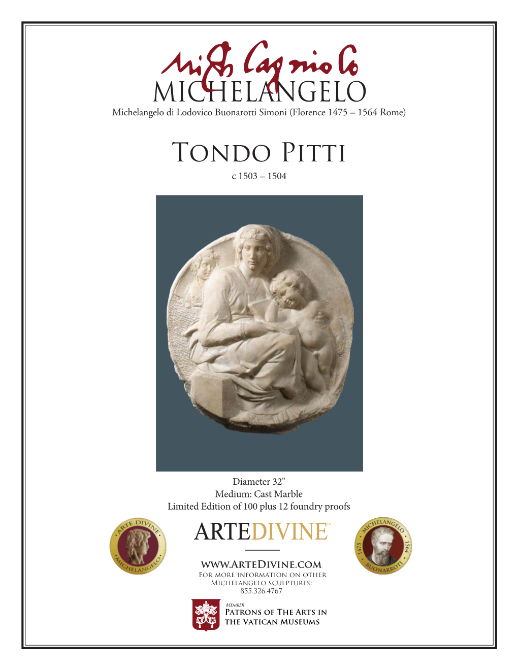 Tondo Pitti C 1503 – 1504