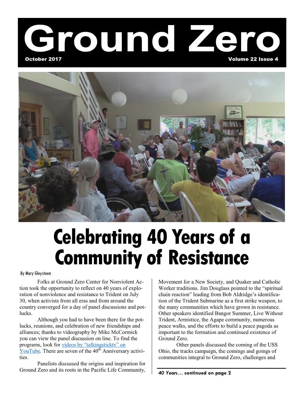 Celebrating 40 Years of a Community of Resistance