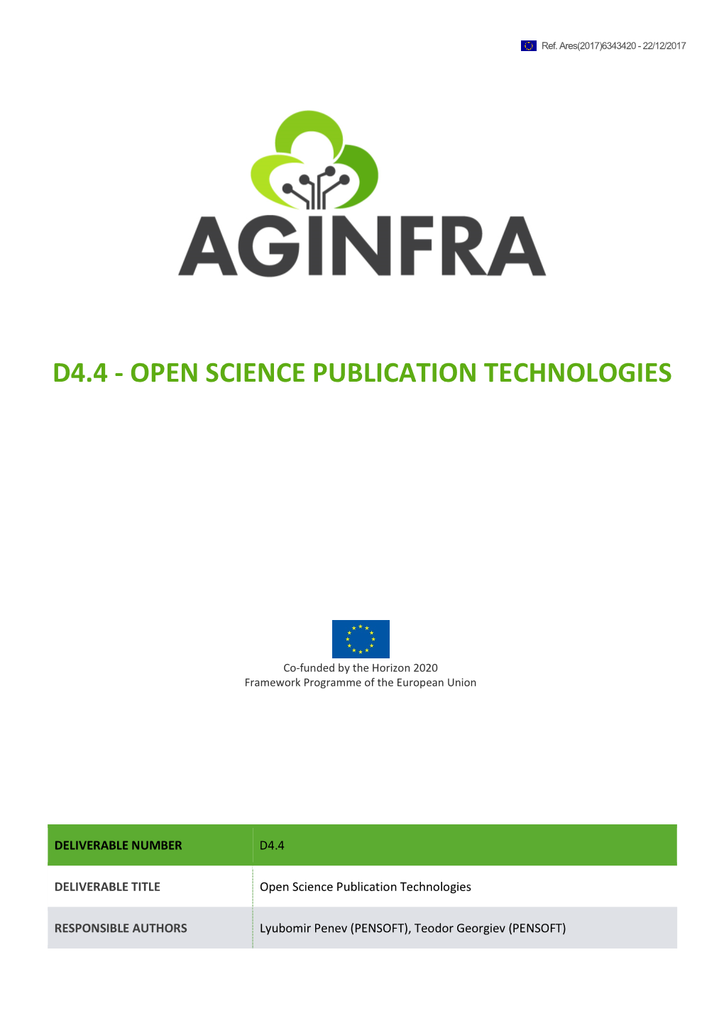 Open Science Publication Technologies