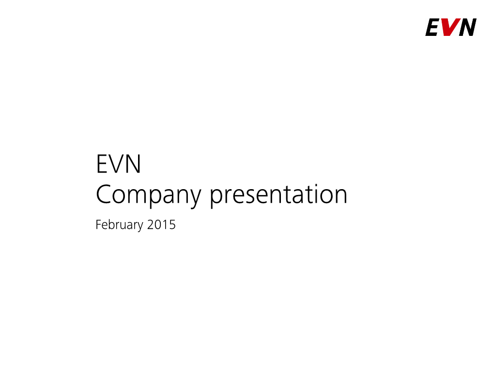 EVN Company Presentation February 2015