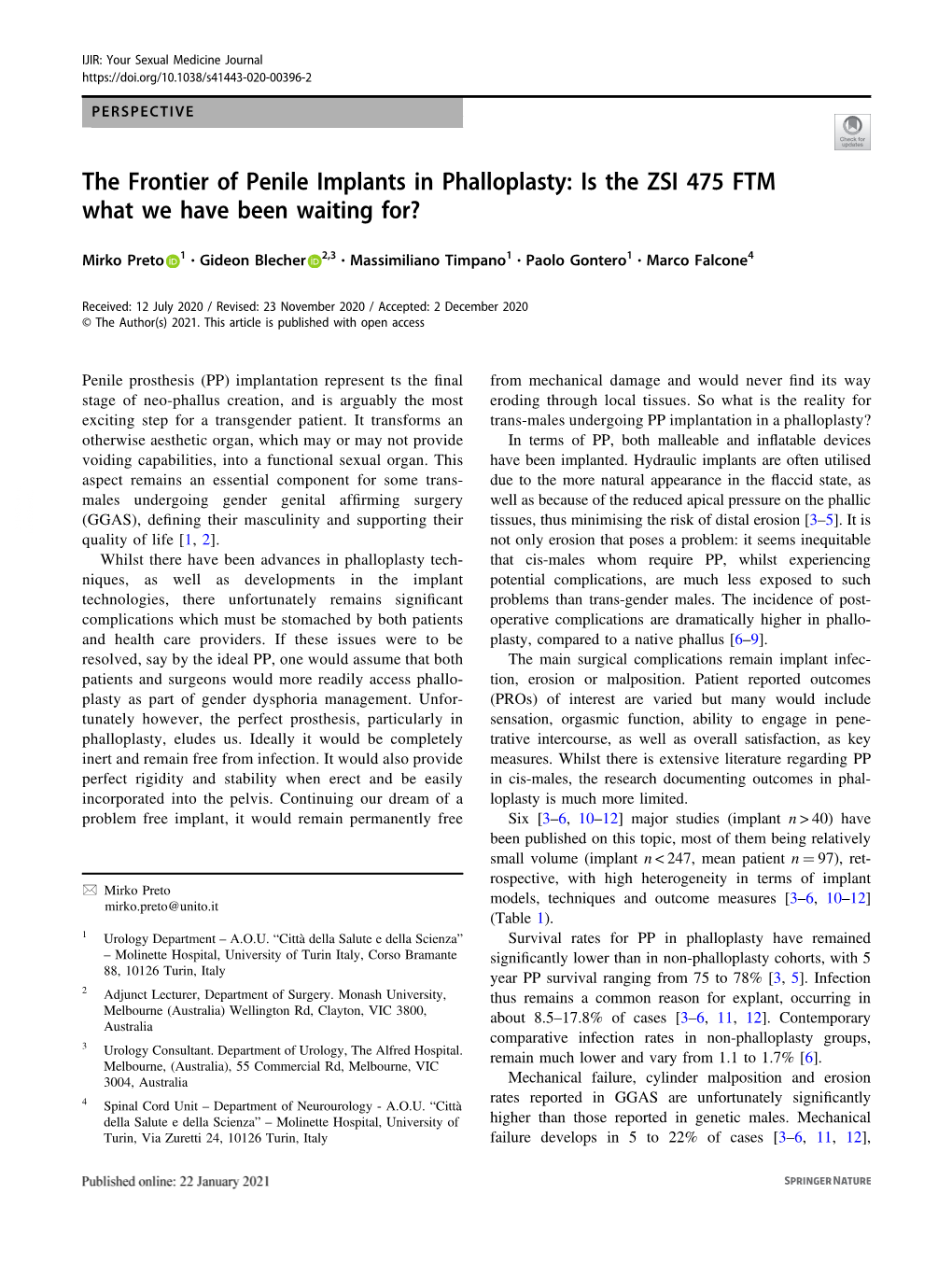 The Frontier of Penile Implants in Phalloplasty: Is the ZSI 475 FTM What We Have Been Waiting For?
