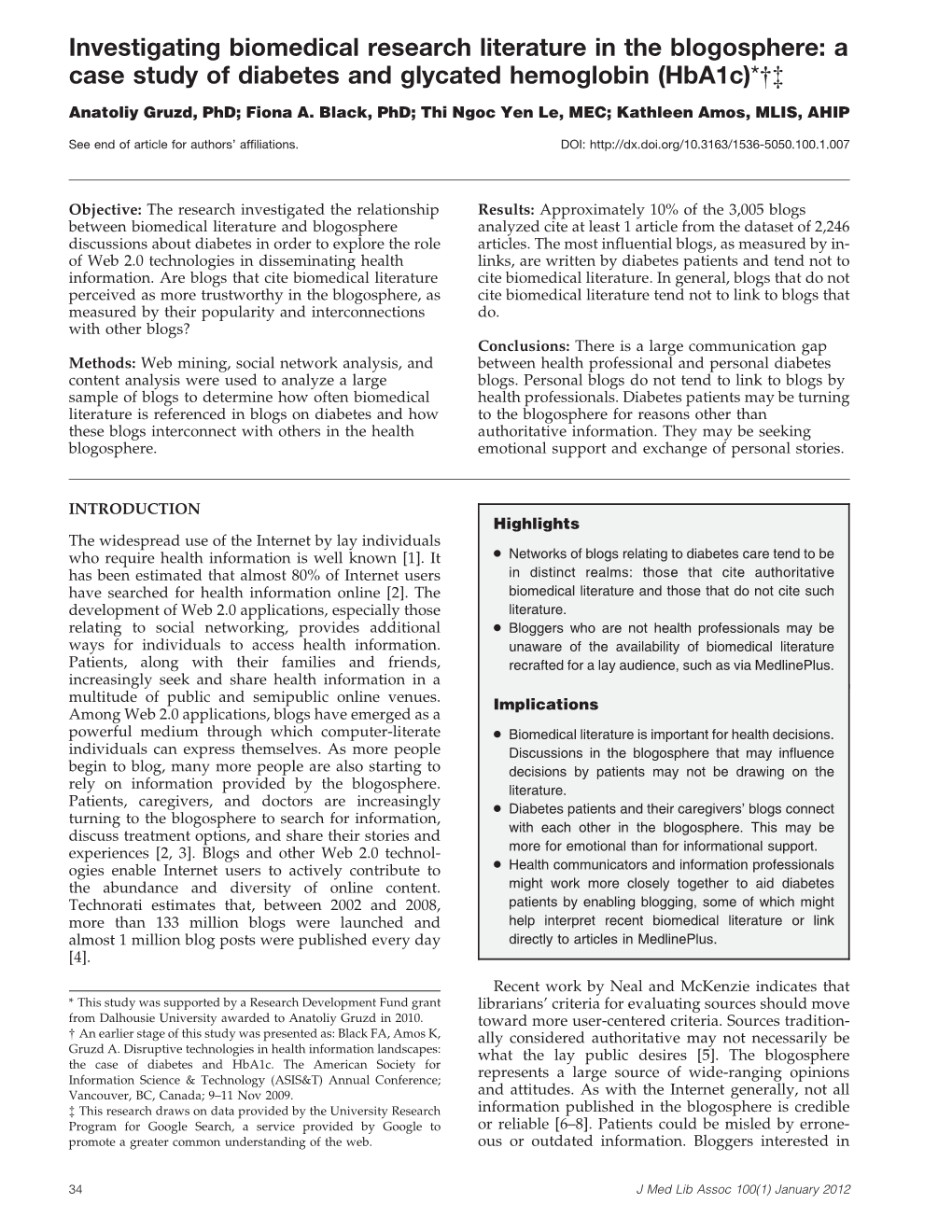 A Case Study of Diabetes and Glycated Hemoglobin (Hba1c)*{{