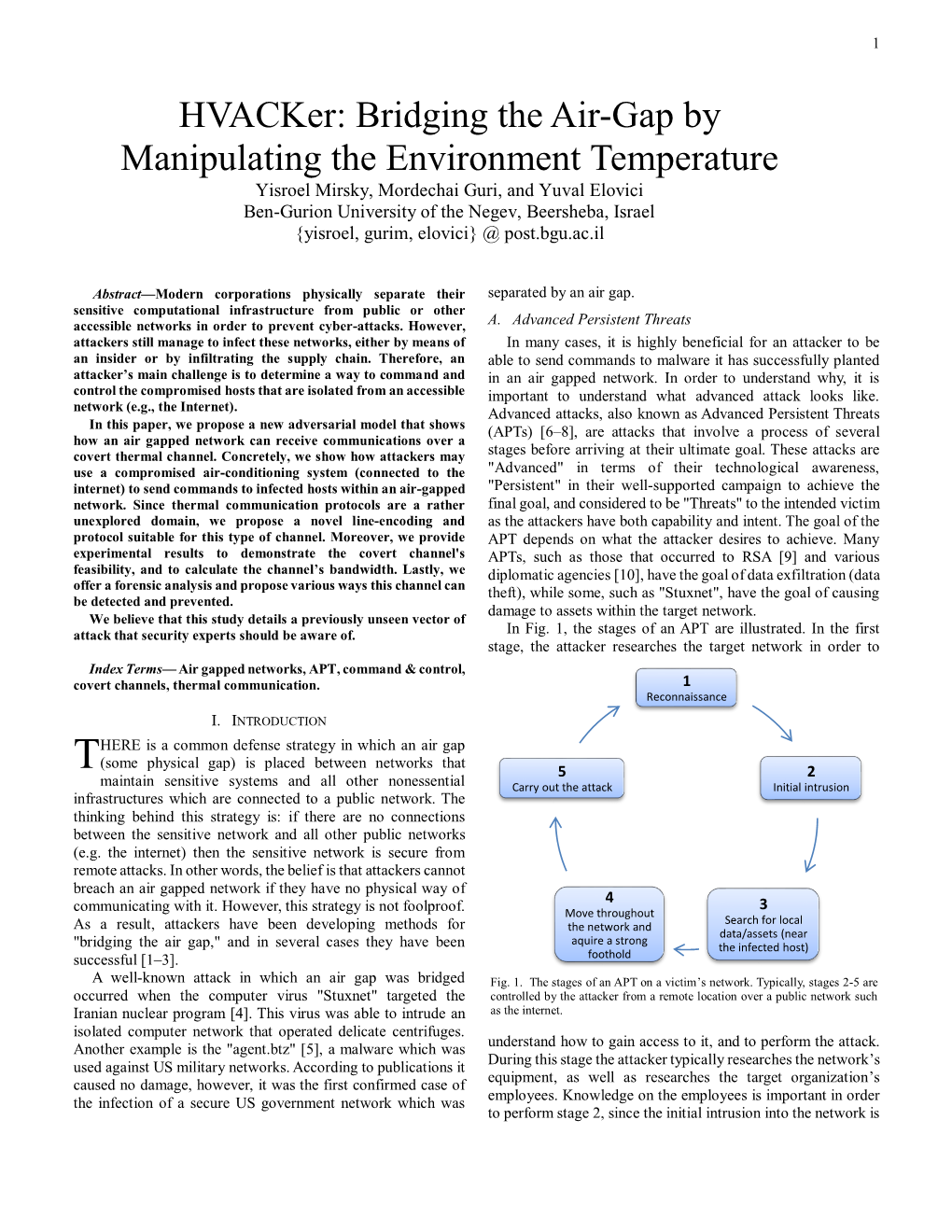 Bridging the Air-Gap by Manipulating the Environment Temperature