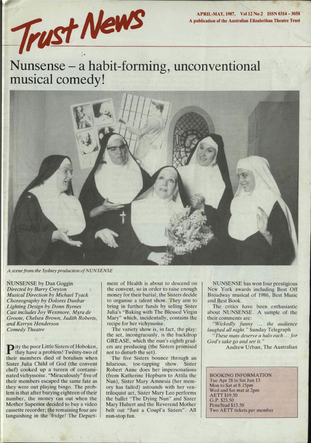 Nunsense a Habit-Forming, Unconventional Musical Comedy!