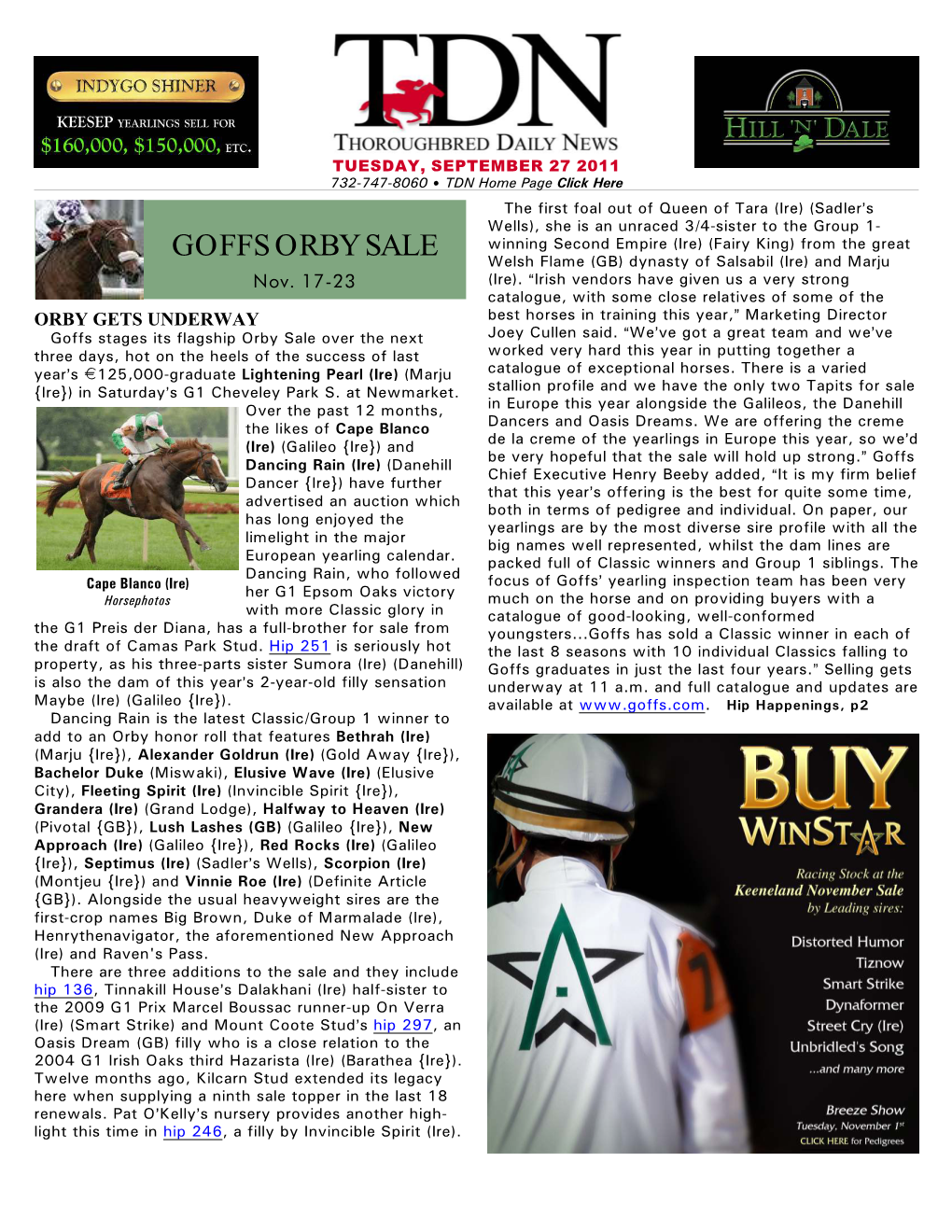 GOFFS ORBY SALE Welsh Flame (GB) Dynasty of Salsabil (Ire) and Marju Nov