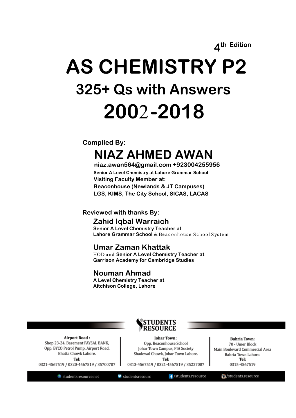 AS CHEMISTRY P2 325+ Qs with Answers 2002-2018