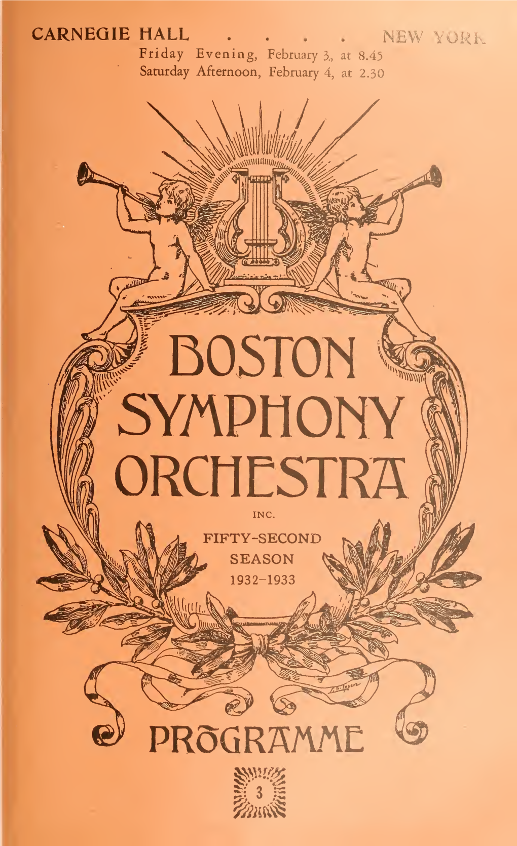 Boston Symphony Orchestra Concert Programs, Season 52,1932-1933, Trip