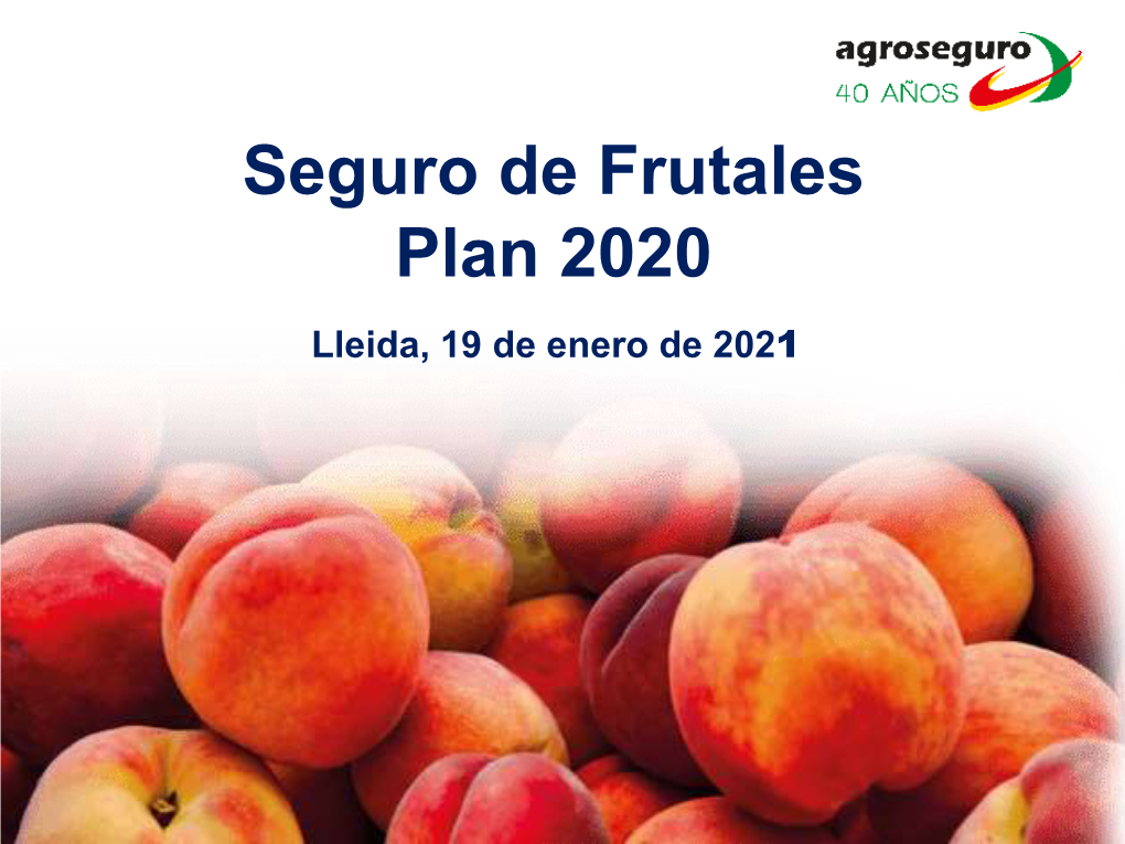 Seguro De Frutales Plan 2020
