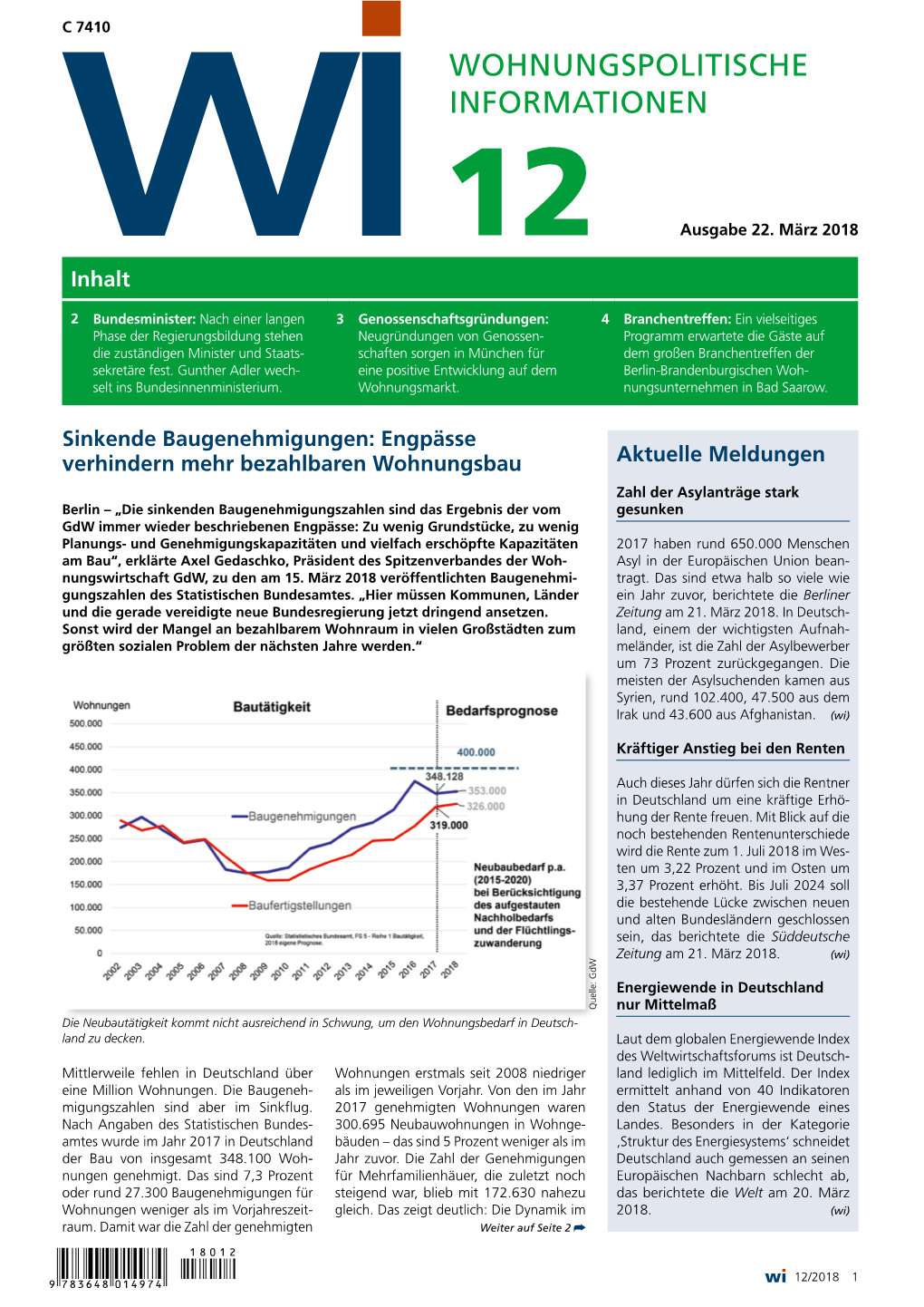 Wohnungspolitische Informationen