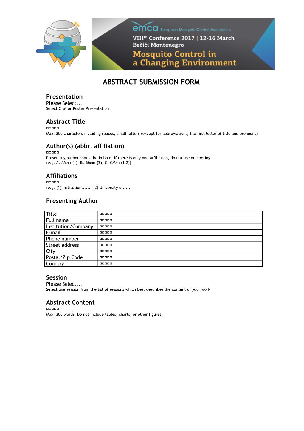 Please Select Oral Presentation Poster Presentation