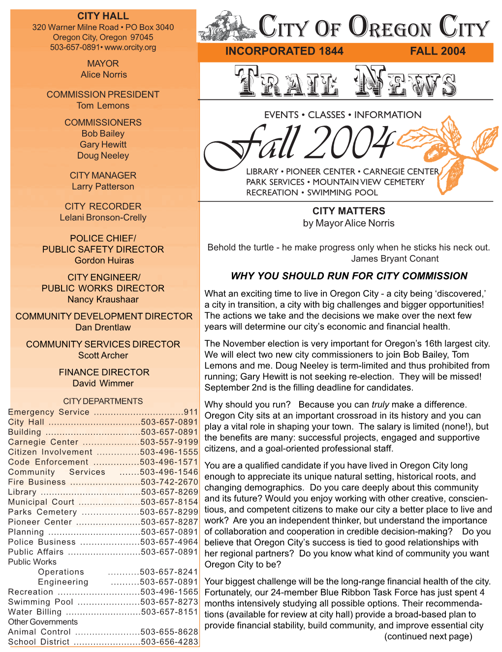 Trail News Fall 04