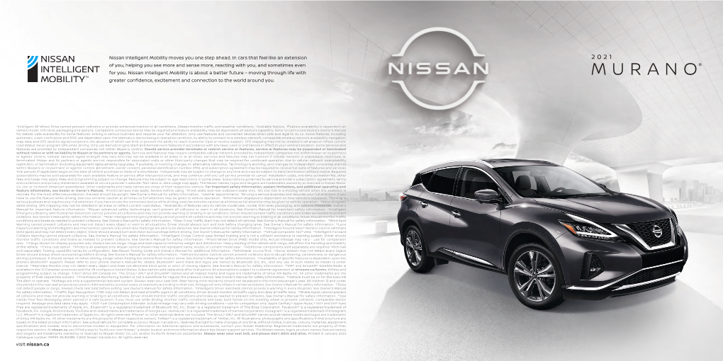 2021 Nissan Murano, a 5-Passenger Premium Crossover You Can’T Take Your Eyes Off Of