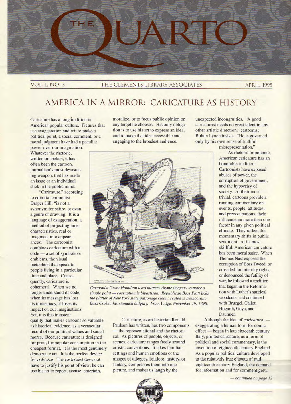 America in a Mirror: Caricature As History