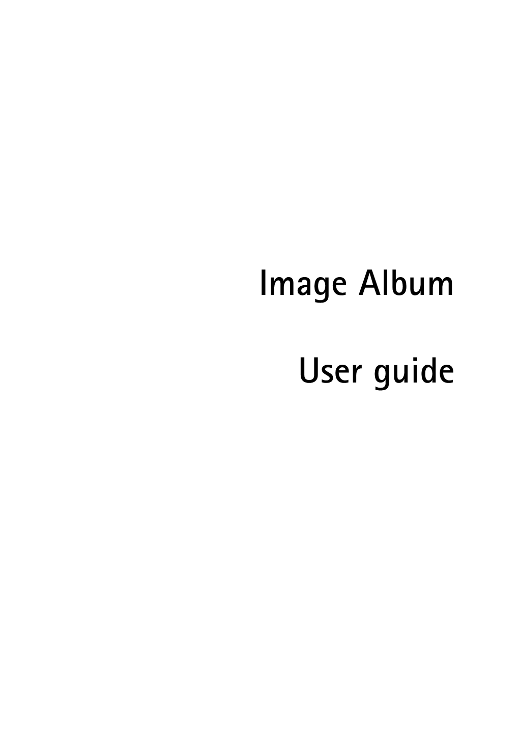 Nokia Image Album User's Guide