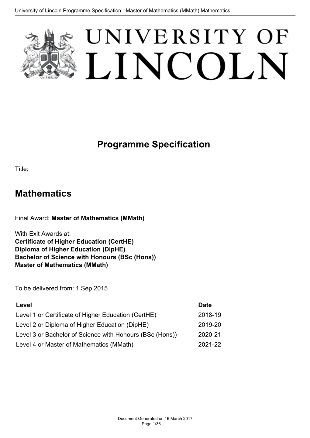 Mathematics (Mmath) Mathematics