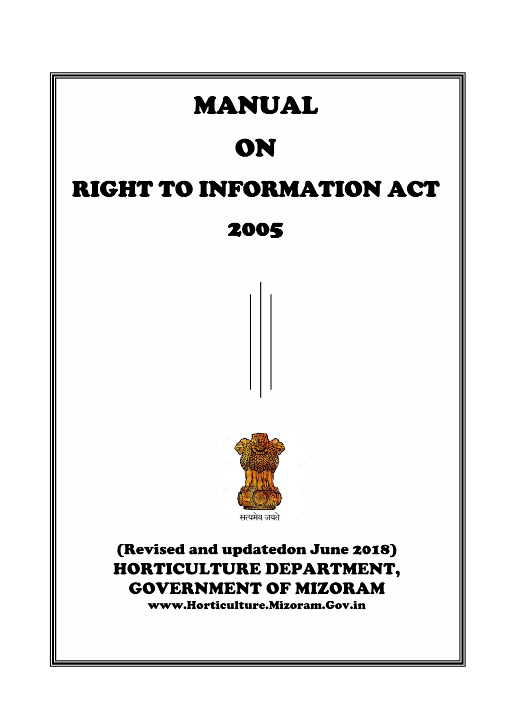 Manual on Right to Information Act 2005