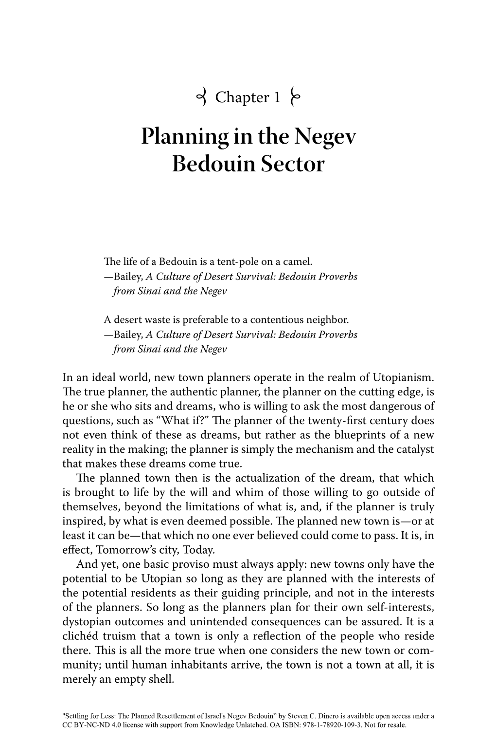 Chapter 1. Planning in the Negev Bedouin Sector