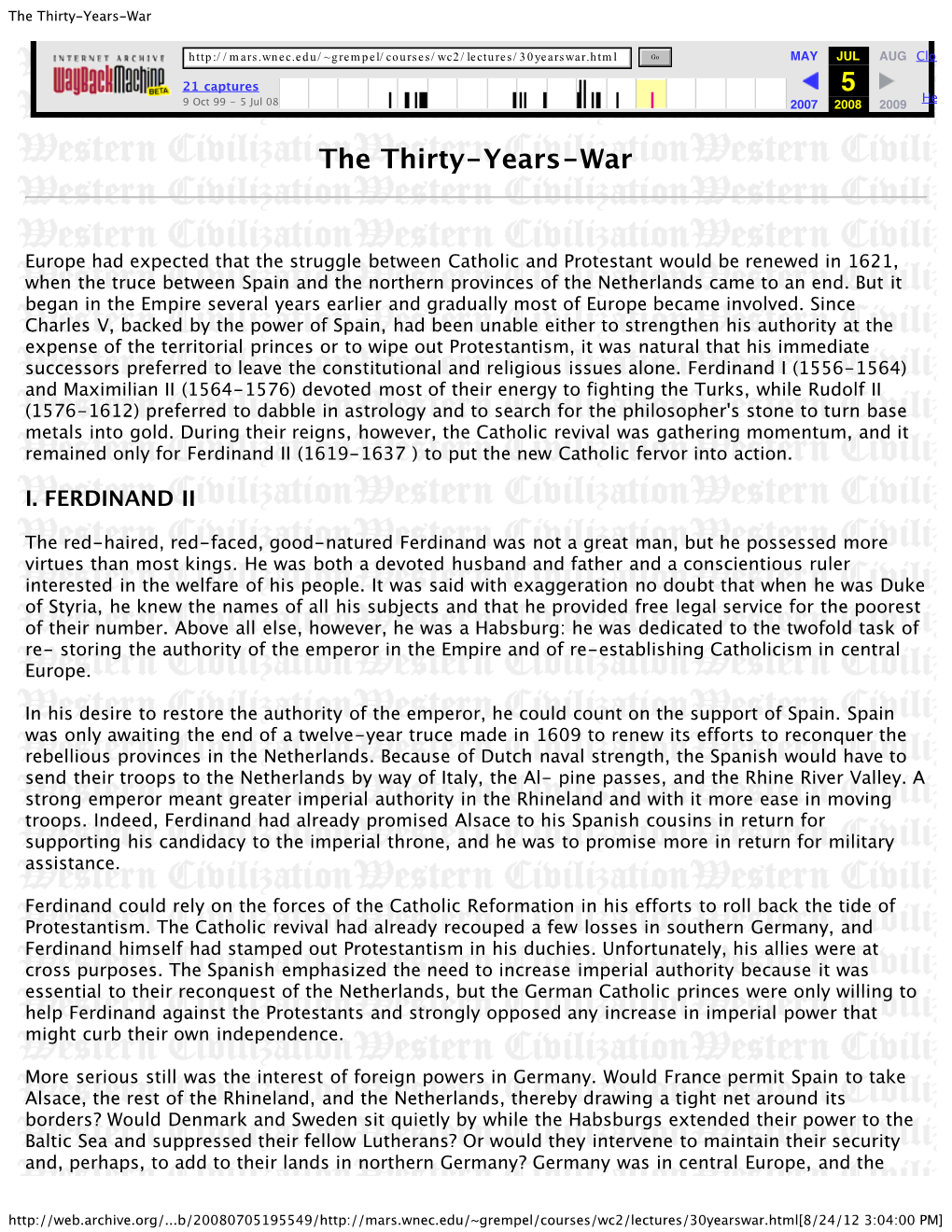 The Thirty-Years-War