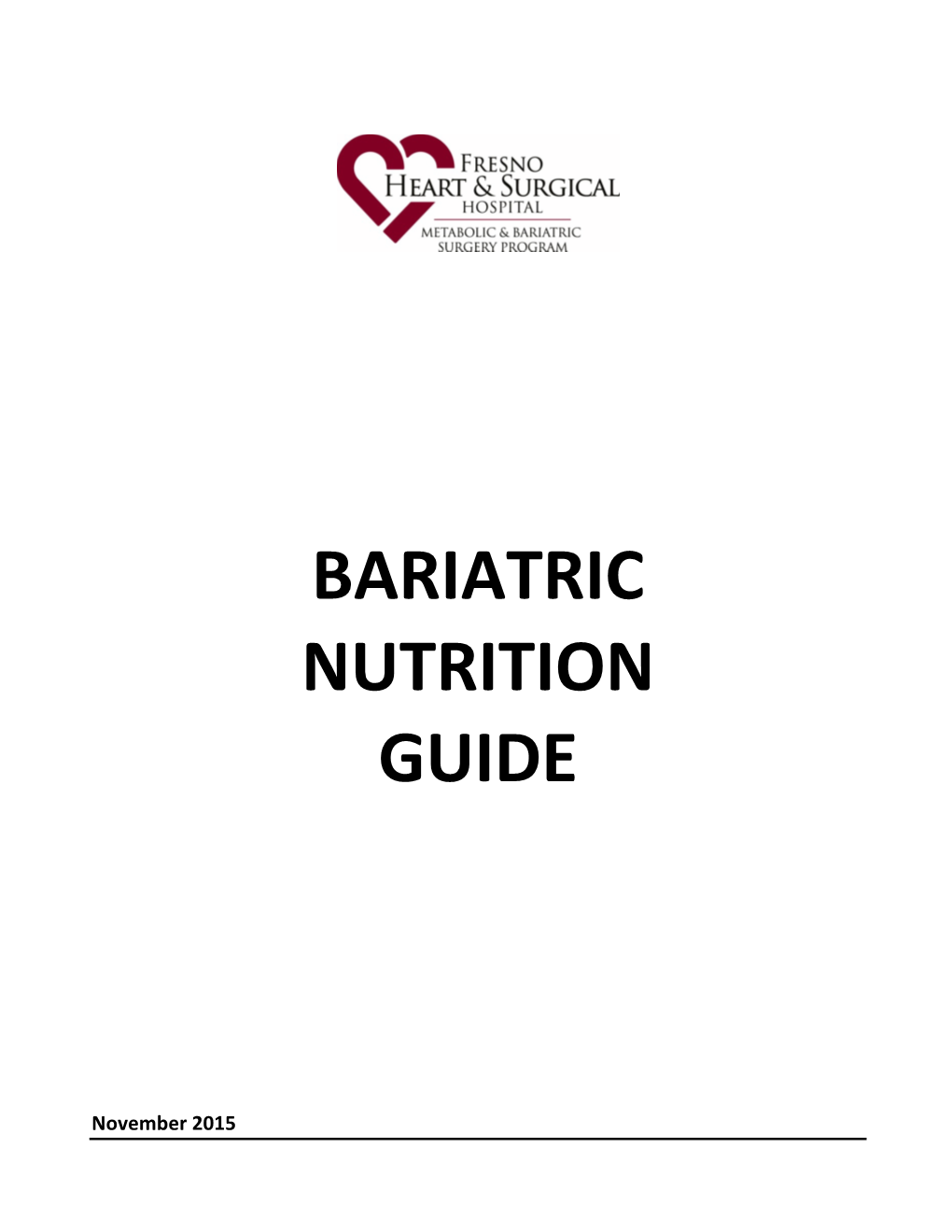 Bariatric Nutrition Guide