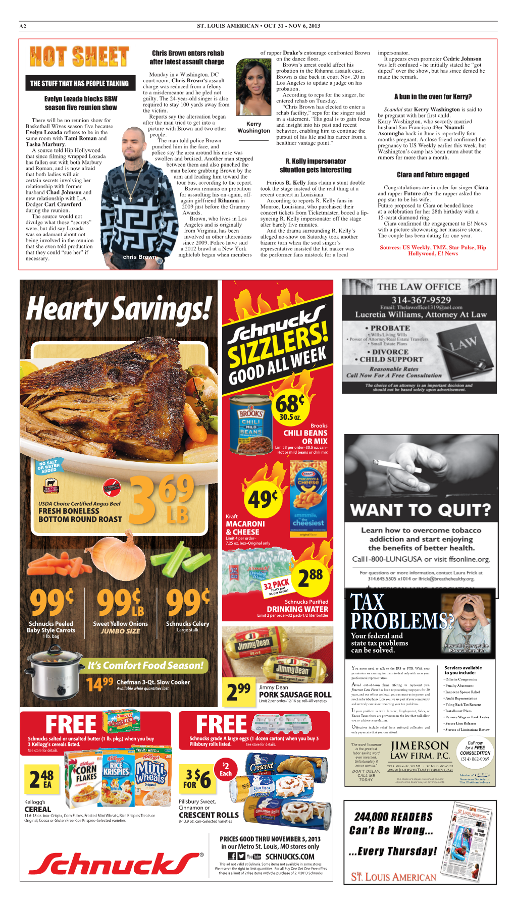 Hearty Savings! ® SIZZLERS! GOOD ALL WEEK ¢ 68 30.5 OZ