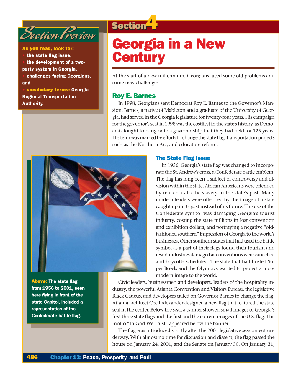 Georgia in a New Century Section Preview Section