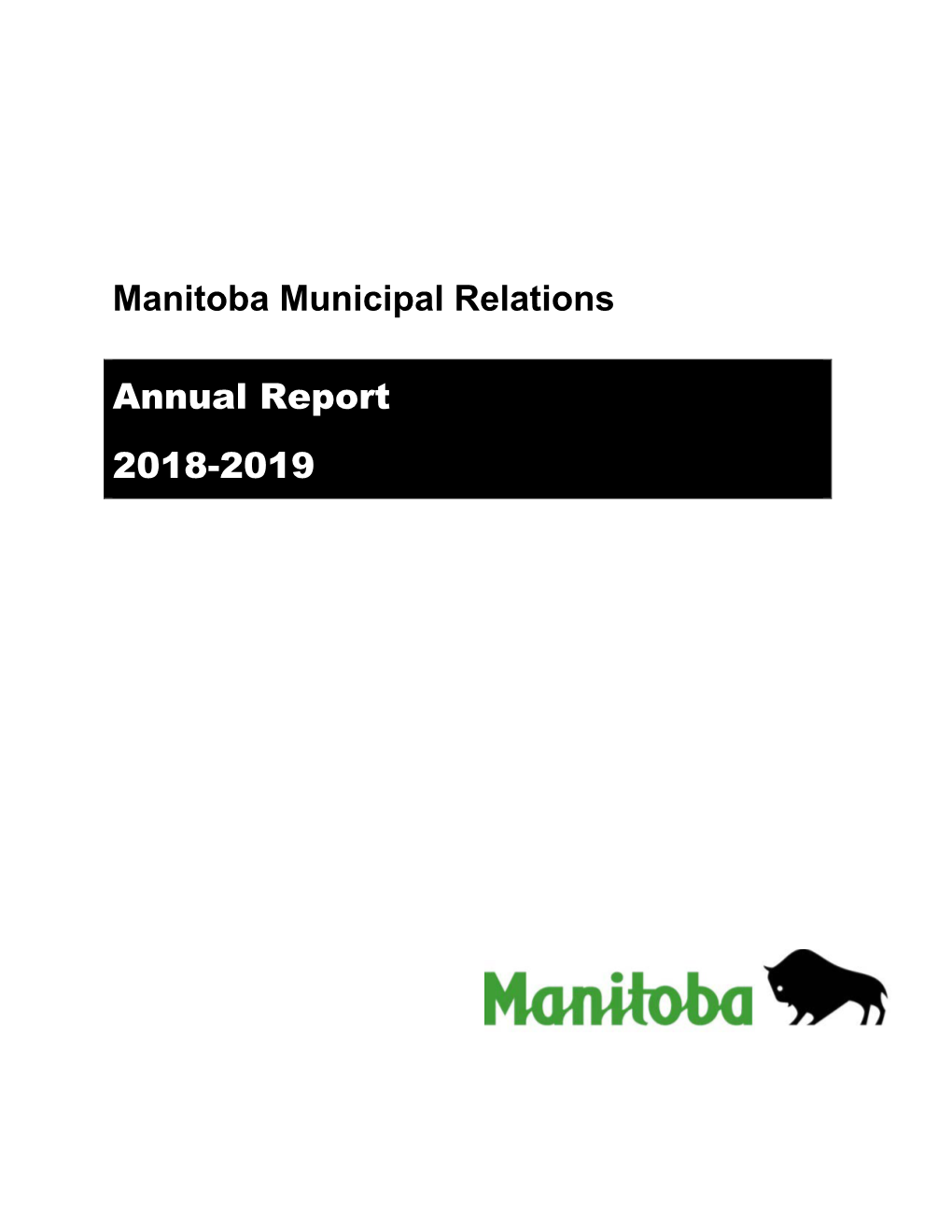 Municipal Relations Annual Report 2018-19