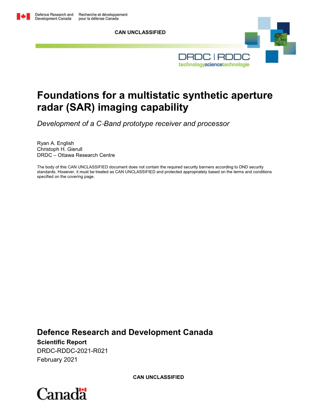 Foundations for a Multistatic Synthetic Aperture Radar (SAR) Imaging Capability